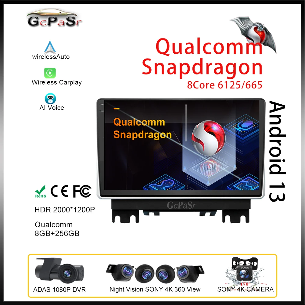 Qualcomm Android Per Voiture Changang Hunter F70 2019 - 2021 Autoradio Touchscreen Radio Lettore Video Multimediale Navigazione Gps