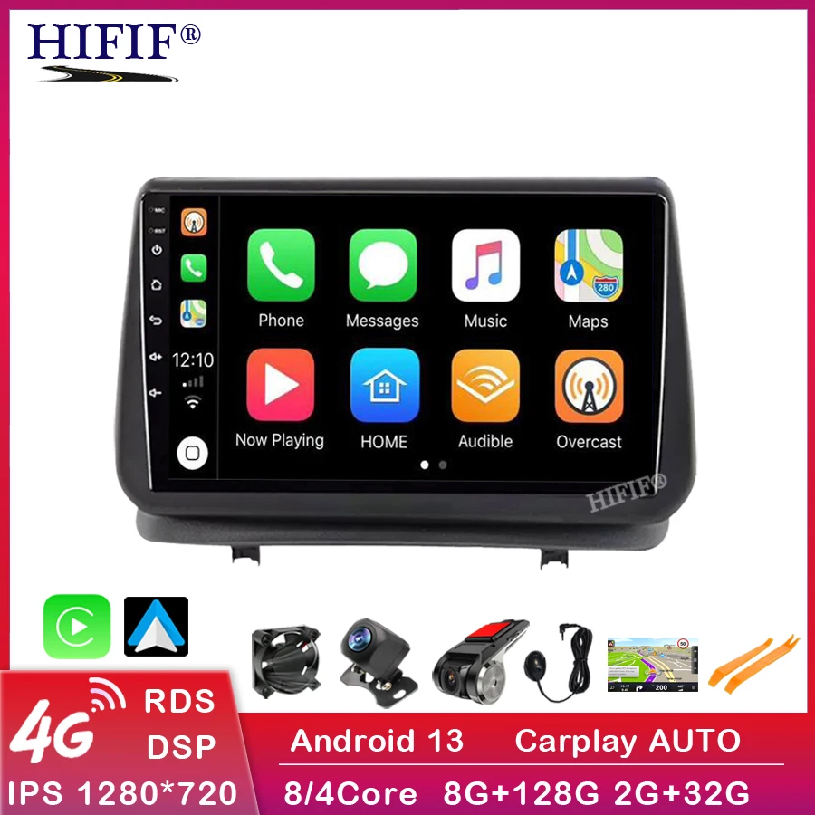 Per Renault Clio 3 Clio 3 2005-2014 4G Wifi Autoradio Navigazione Gps Android Auto Carplay Stereo Android 13 Lettore Dvd