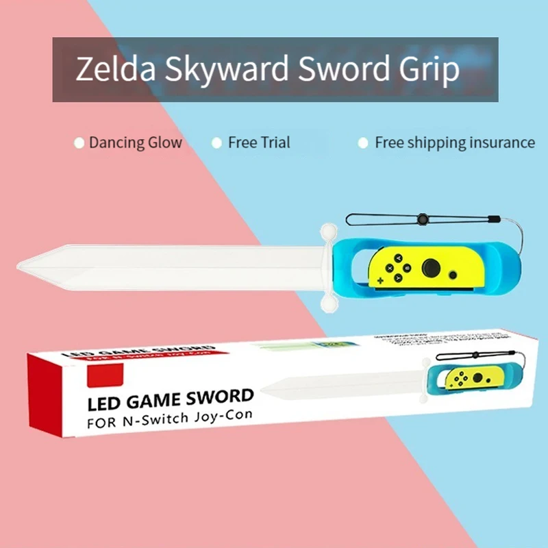 Glow Sword Per Nintendo Switch Skyward Sword Joycon Controller Holder Game Grip Incandescente Sword Game Per Switch Oled Accessori