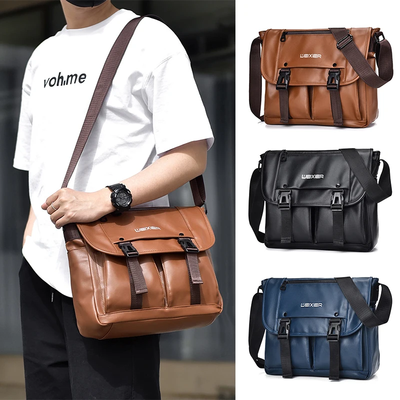 Borsa A Tracolla Messenger Da Uomo Valigetta In Pelle Pu Crossbody Designer Porter Side Pouch Essentials Cross Male Office Bag Marito