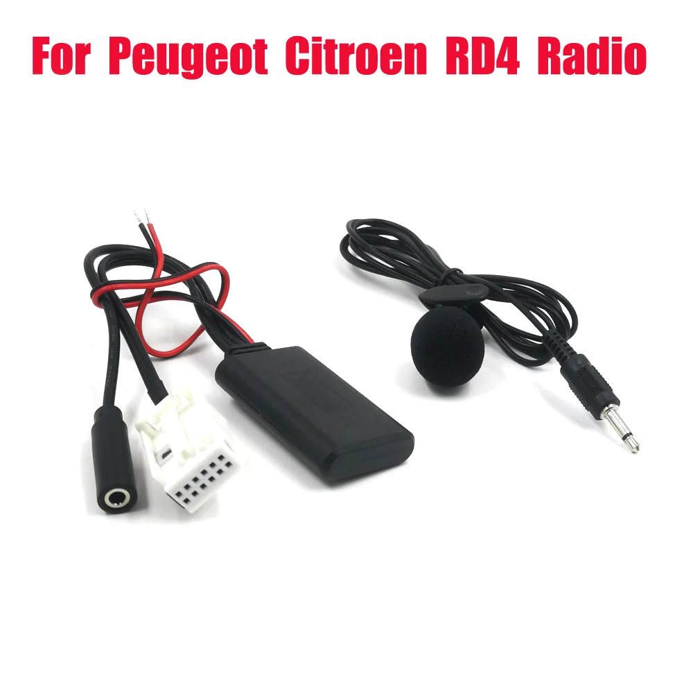 Biurlink Autoradio Rd4 Bluetooth Musica Aux Telefonata Vivavoce Adattatore Mic Per Peugeot Per Citroen 12Pin