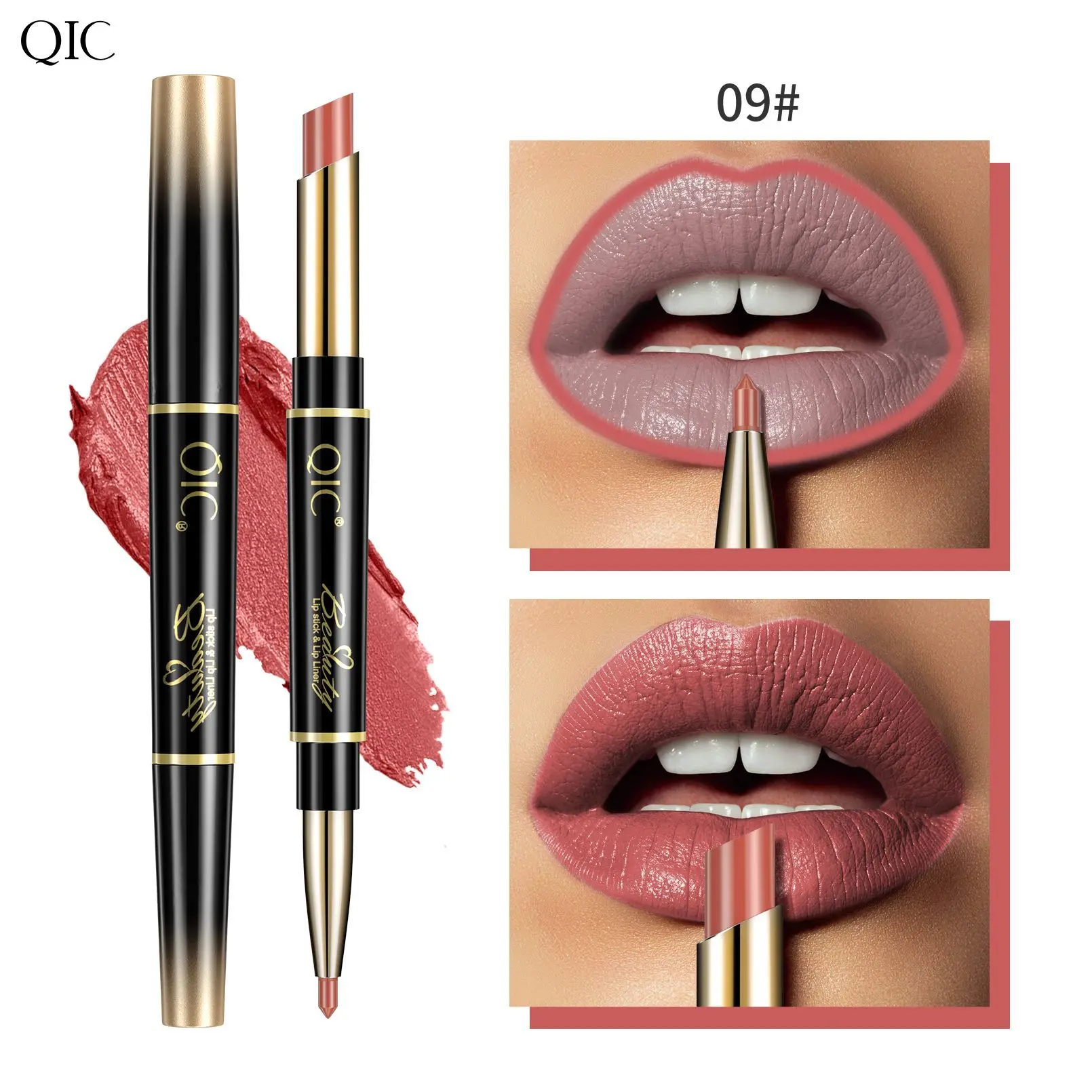 2 In 1 Lip Liner Waterproof Matte Velvet Nude Lipstick Pencil Sexy Red Long Lasting Pink Purple Lipliner Makeup Cosmetics
