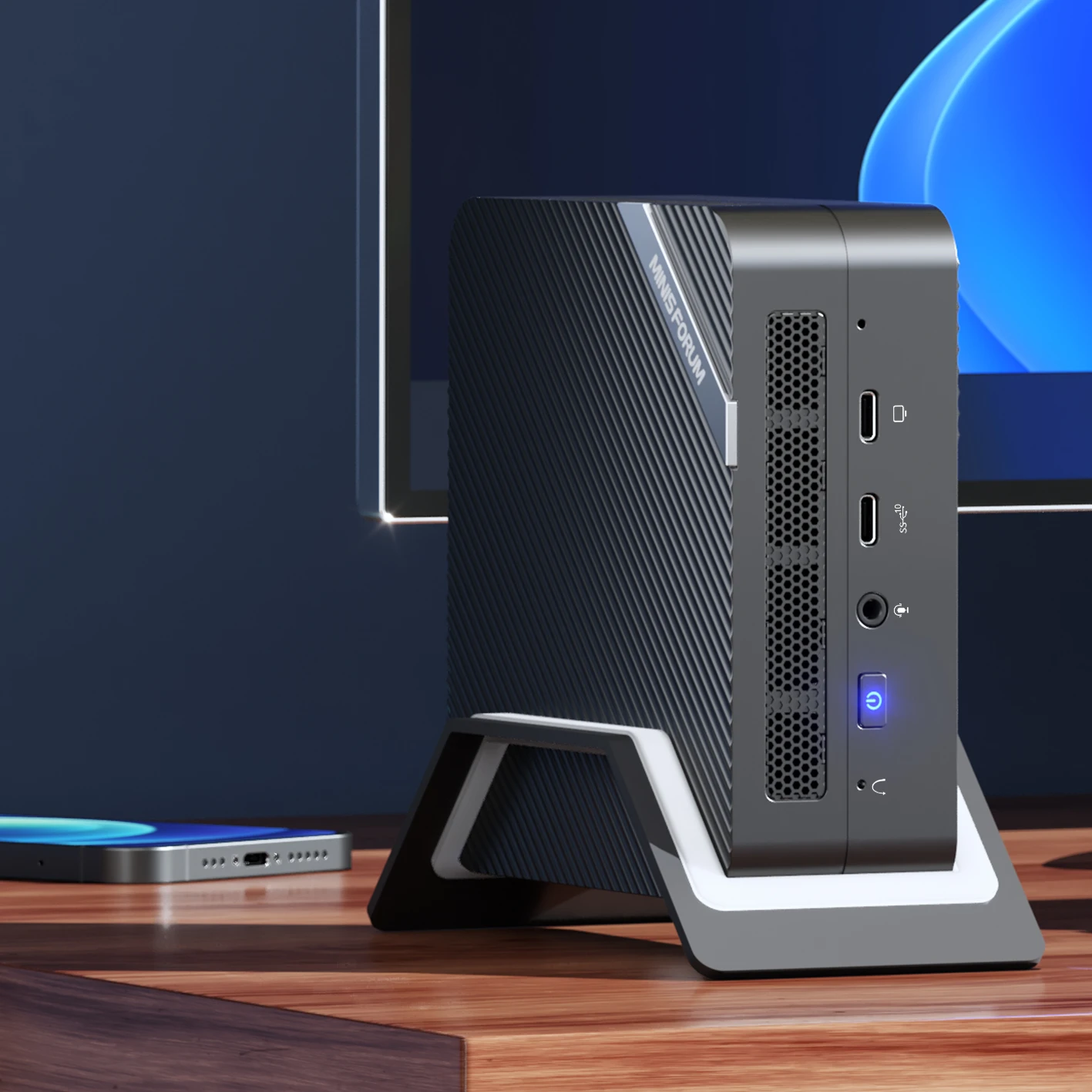 Minisforum Cheap Um560Xt Amd Radeon Graphics Gpu 6 Core 12 Thread Ddr4 Dual Channel Small Computer Windows 11 Mini Box Pc