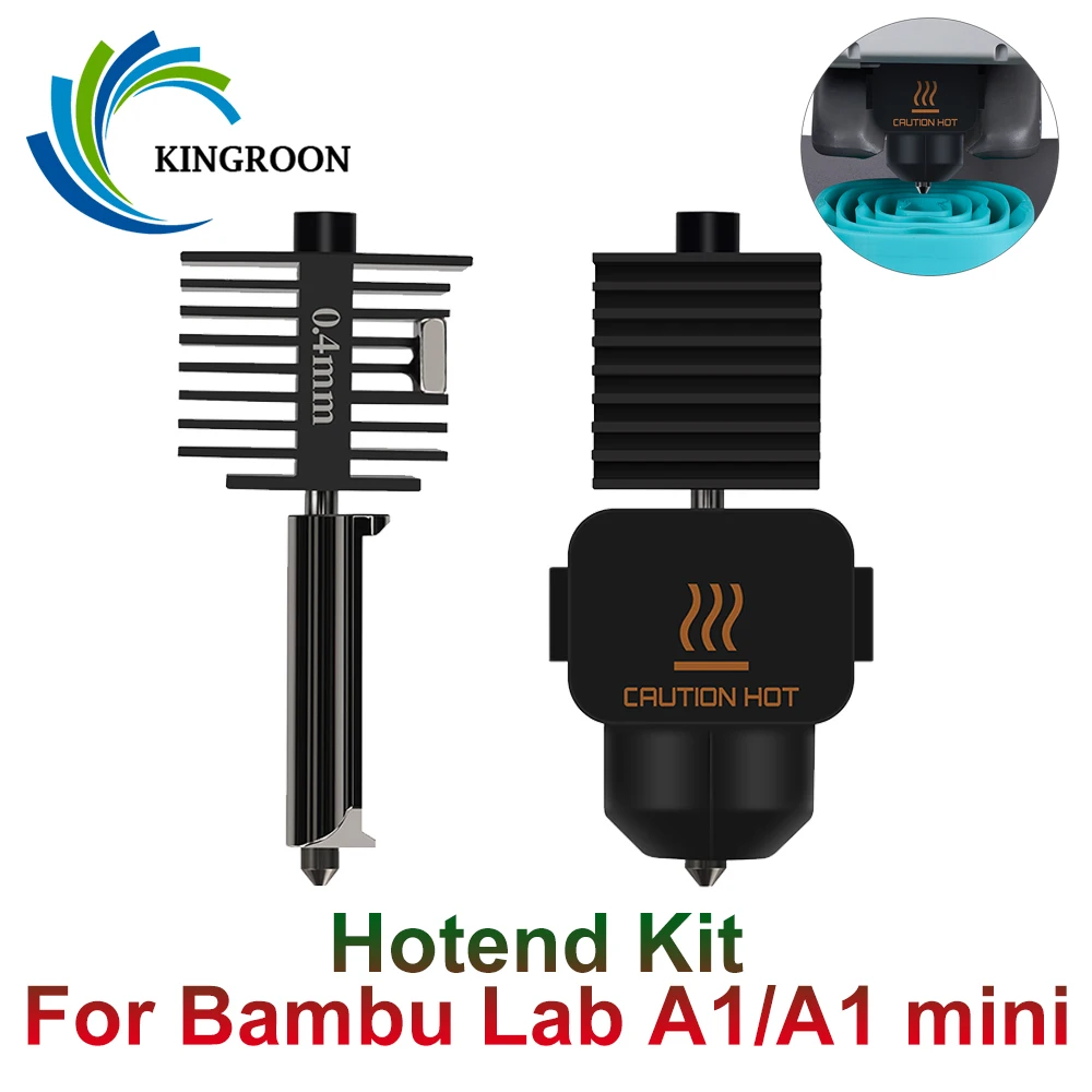 Per Bambu Lab A1 Mini Hotend Kit Ugello In Acciaio Temprato Ugello 0.2/0.4/0.6/0.8Mm Per Accessorio Stampante 3D Bambu Lab A1 Hot End