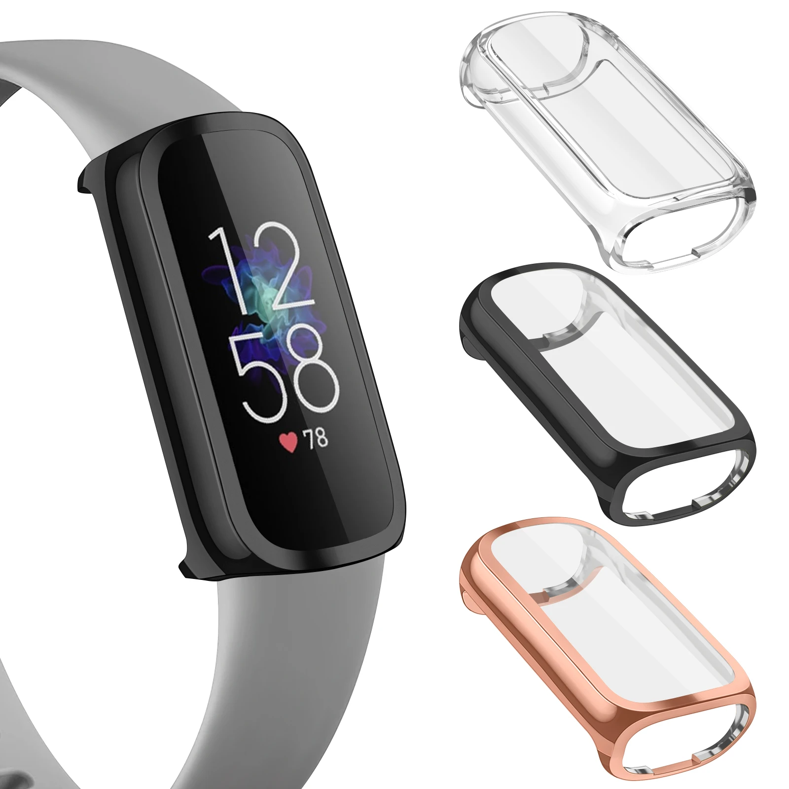 Custodia Per Fitbit Luxe Cover Soft Tpu Slim Custodia Protettiva Per Schermo Ultrasottile Per Fitbit Luxe Cover Posteriore Smart Watch Bumper Shell