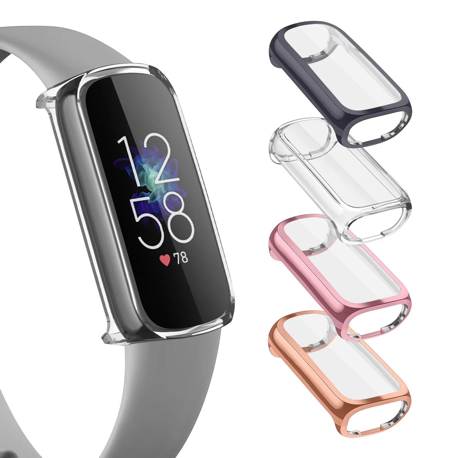 Custodia Per Fitbit Luxe Cover Soft Tpu Slim Cover Protettiva Per Schermo Ultrasottile Per Fitbit Luxe Case Smart Watch Bumper Shell
