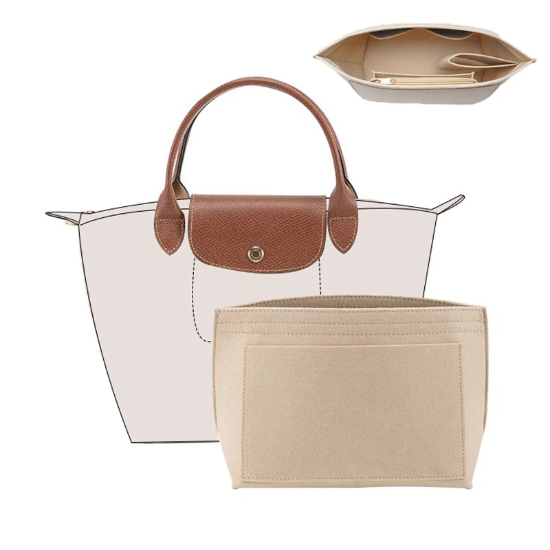 Classic Bag Liner Bag Organizer Per Longchamp Small Tote Bag Storage Bag The Liner Bag Borsa In Feltro Finitura Borsa Liner Bag