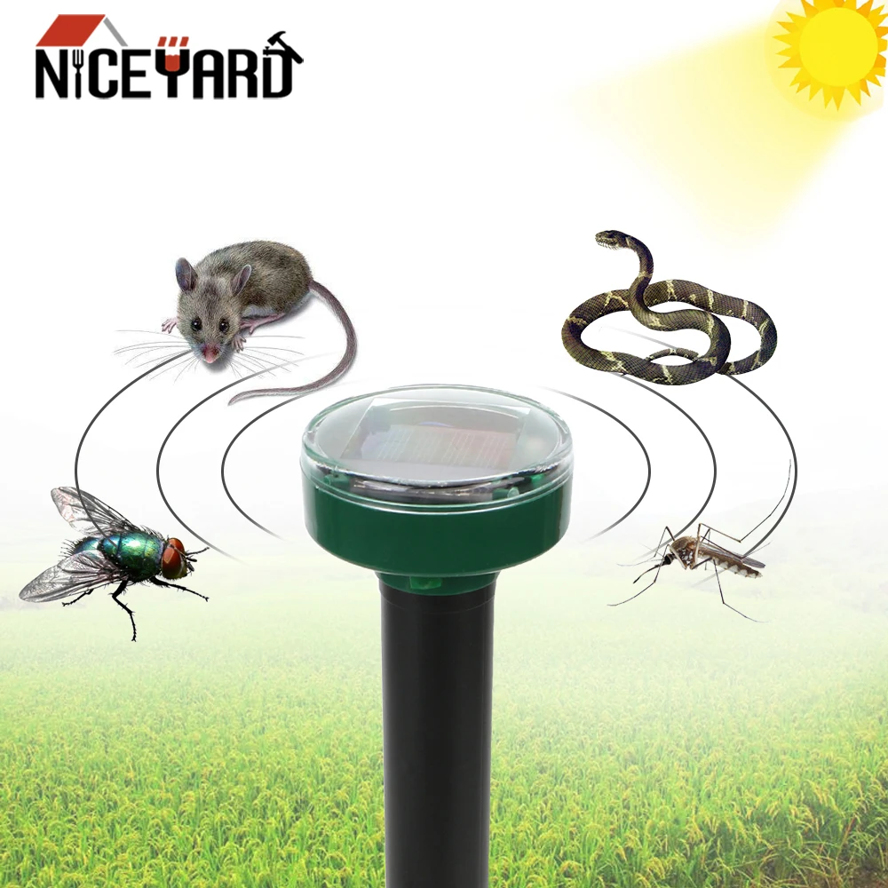 Ultra Sonic Sonic Mouse Talpa Repellente Per Parassiti Serpente Solare Zanzara Uccello Formiche Controllo Giardino Cortile Trappola Spike Giardino Dis