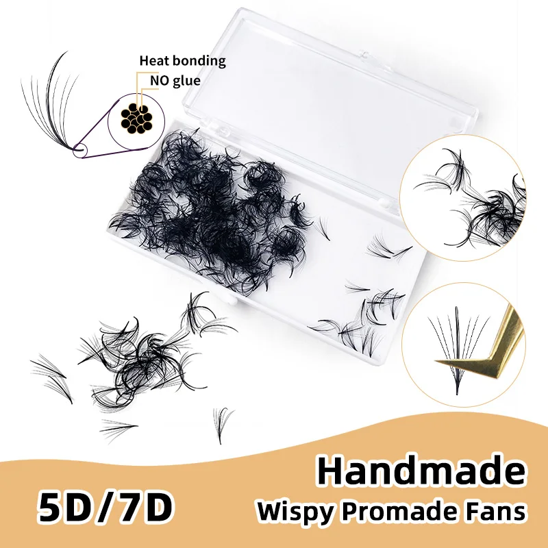 Wispy Premade Volume Fans 500 Loose Promade Fans Russian Volume Pointy Base Faux Mink Wispy Extension Ciglia