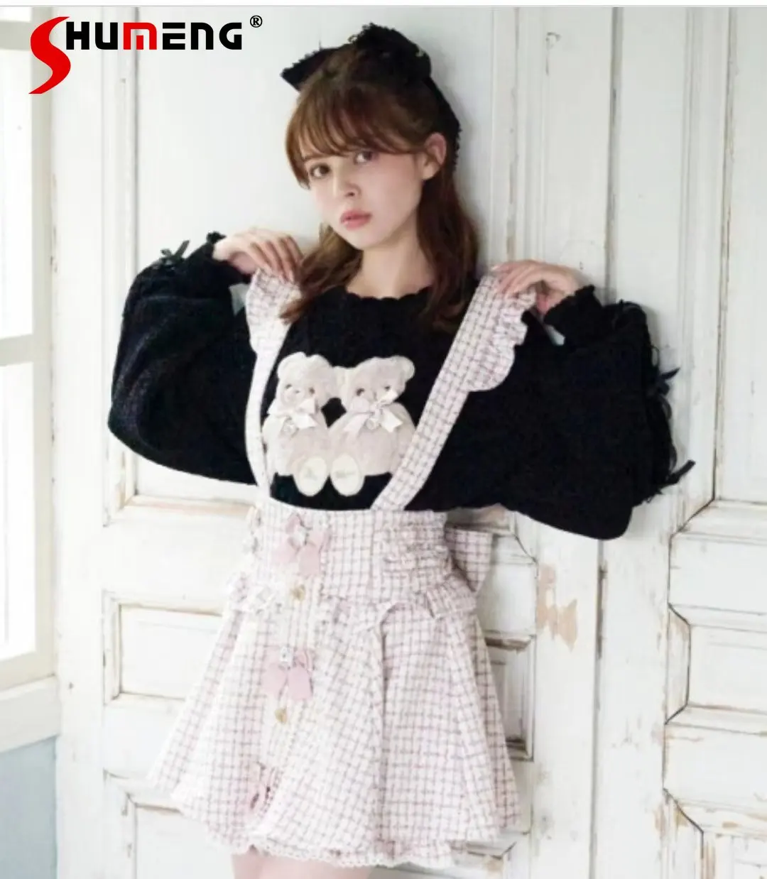 Sweet And Soft Twin Bear Maglioni Donna 2023 Inverno Carino Manica Lunga Tessuto A 4 Colori Ciniglia Maglieria Stuens Femminile Pull Femme