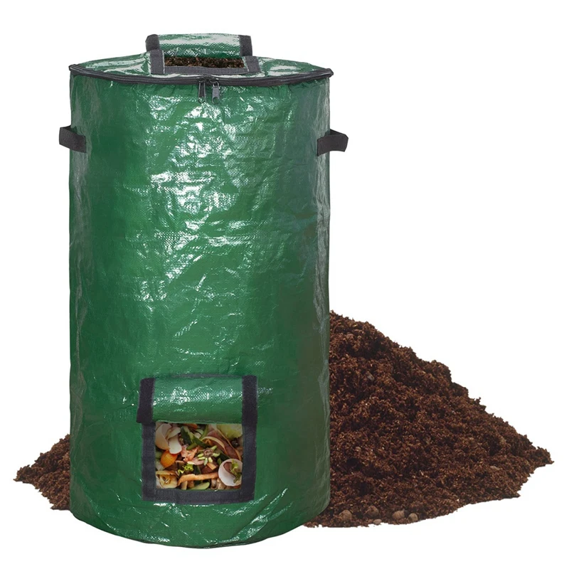 1 Pz Composter Fermentazione Sigillabile Compost Secchio Giardino Foglia Rifiuti Compost Bag