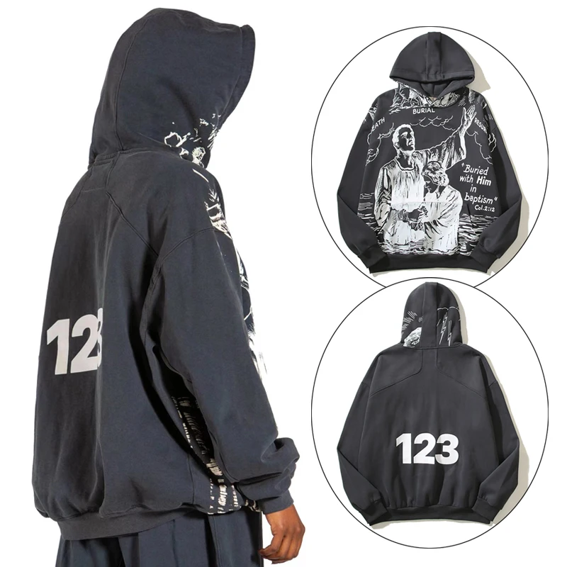 Inverno Rrr123 Felpe Grafiche Per Uomo Ropa Hombre Donna Sudaderas Con Capucha Felpa Uomo Felpa Con Cappuccio Oversize Anni '90 Abbigliamento Vintage