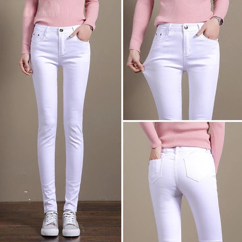 2023 Primavera Donna Oversize 34 Pantaloni A Matita Bianchi Pantaloni Legging In Cotone Casual Pantaloni Slim Da Ufficio Pantaloni Sportivi Elasticizz