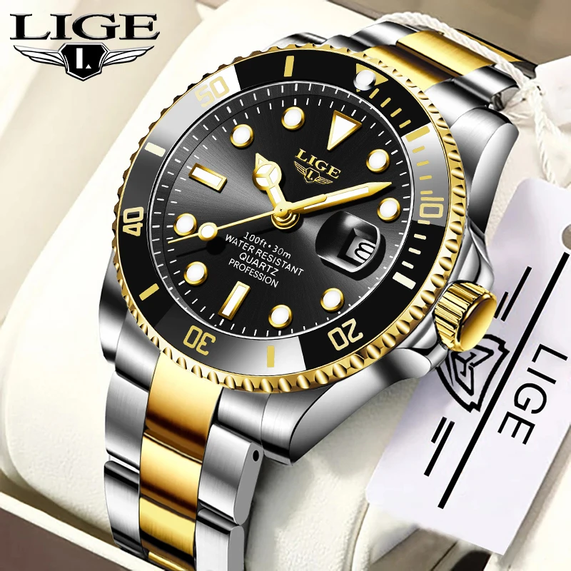 Lige Orologi Da Uomo Di Marca Orologi Da Polso Al Quarzo Da Uomo Impermeabili Di Lusso Per Uomo Orologio In Acciaio Inossidabile Orologi Da Uomo Relog