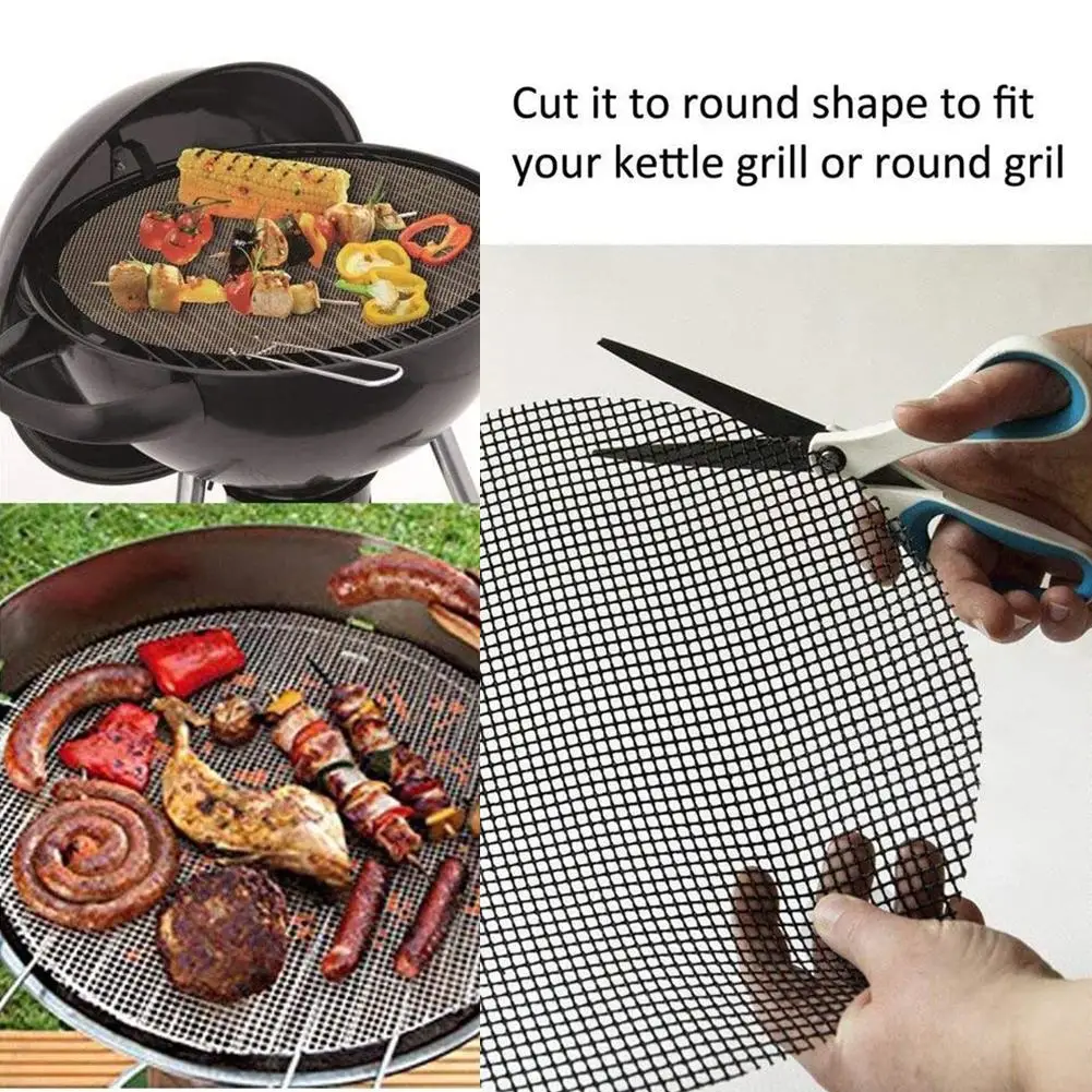 Antiaderente Bbq Grill Mat Cooking Mesh Churrasco Barbecue Liner Girarrosto Barbecue Grill Bbq Tool Per Cucina Kamado Bbq Accessori