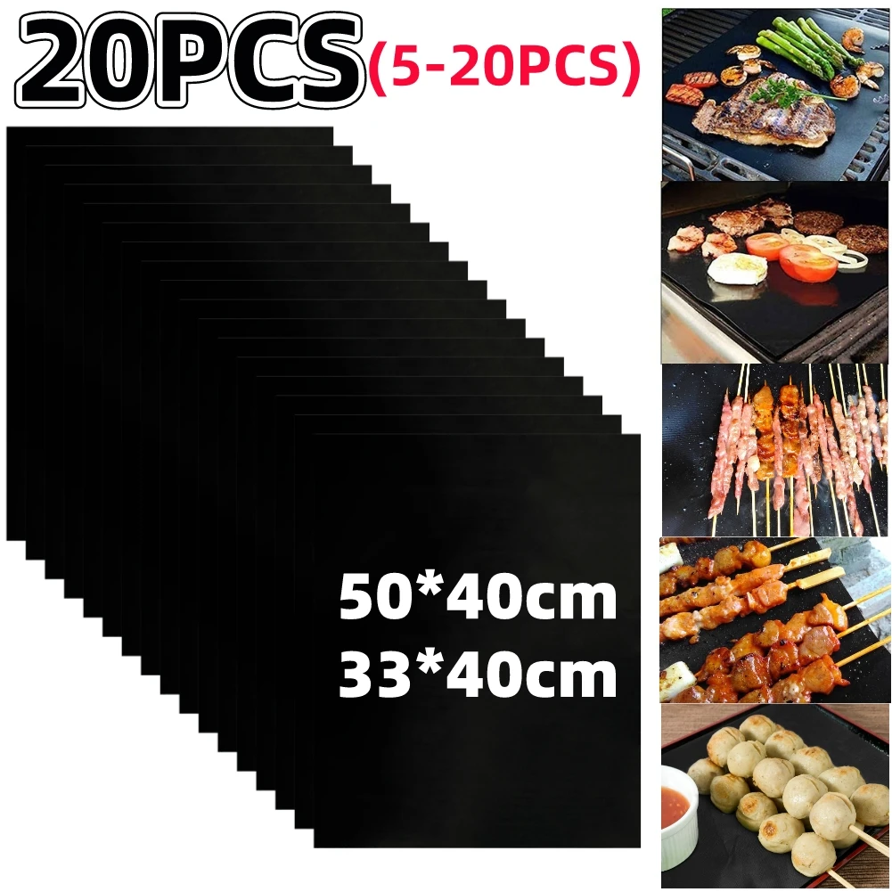5-20 Pz Antiaderente Bbq Grill Mat Barbecue Tappetino Da Forno All'Aperto Riutilizzabile Bbq Cooking Grigliare Foglio Per Party Grill Mat Attrezzo Da 