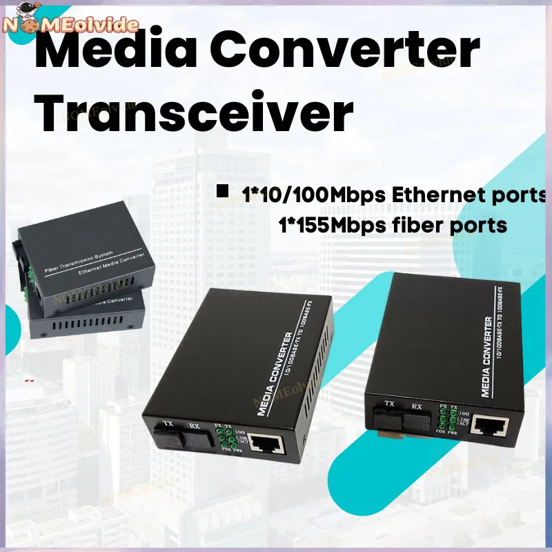 Convertitore Multimediale Ricetrasmettitore Fibra Ottica A Rj45 Utp 1310/1550 Fibra A Switch Ethernet Fibra 10/100M Ricetrasmettitore Fibra Ottica