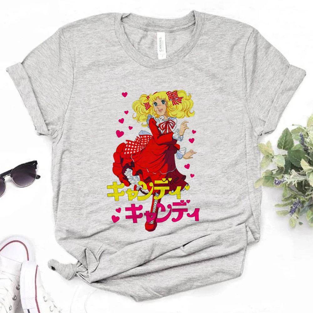 Candy Candy Anime Top Donna Manga Tee Girl Abbigliamento Anime Giapponese