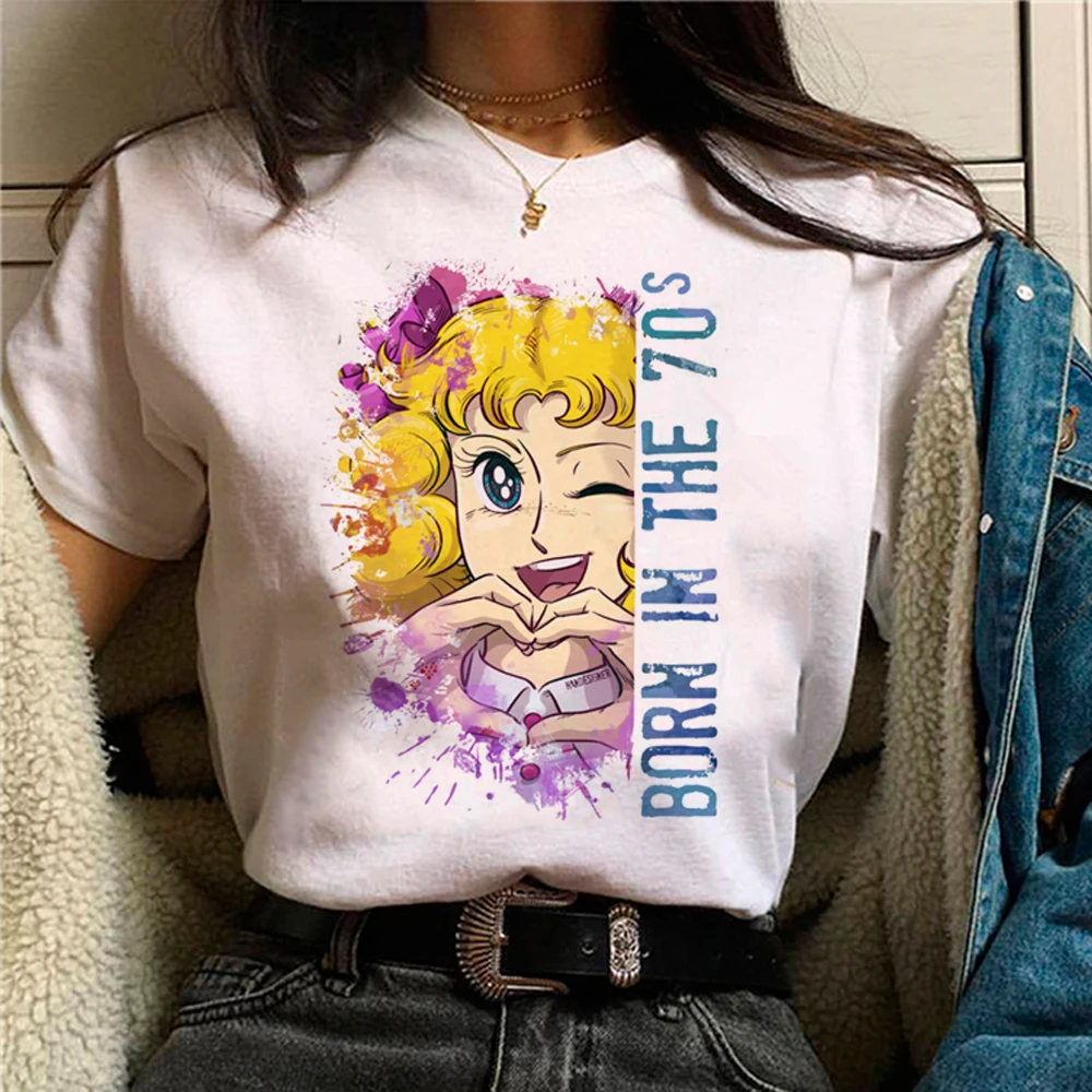 Candy Candy Tshirt Donna Streetwear Top Girl Manga Harajuku Graphic Abbigliamento