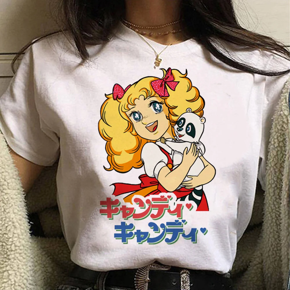 Candy Candy Tshirt Donna Streetwear Manga Graphic Top Abbigliamento Firmato Femminile