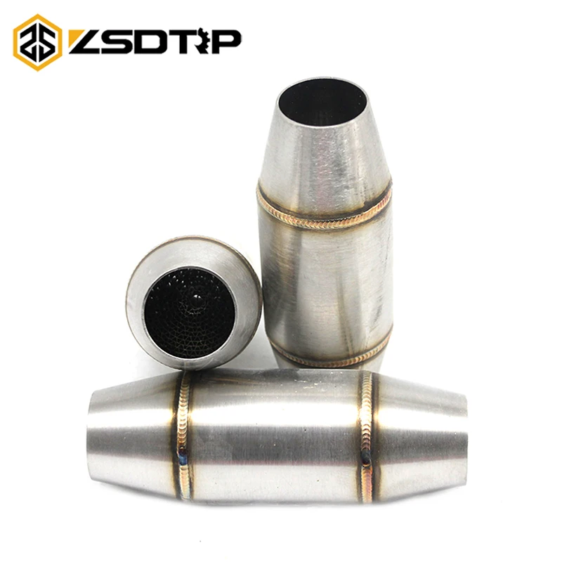 Zsdtrp Catalizzatore Di Scarico Moto Universale Mid Pipe 35Mm Silenziatore Modificato Camera Di Espansione Sport Fuga Katalysator Motorrad