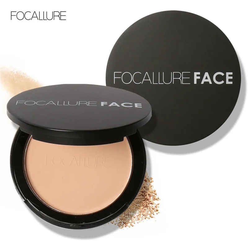 Focallure 3 Colori Make Up Face Powder Brighten Oil-Control Nude Makeup Pressed Powder Foundation Makeup Base Cosmetics