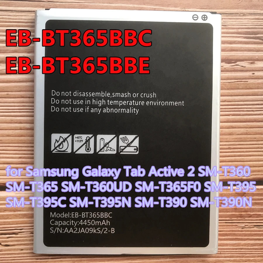 Batteria Runboss Per Samsung Galaxy Tab Active 2 Sm-T360 Sm-T365 Sm-T360Ud Sm-T365F0 Sm-T395 Sm-T395C Sm-T395N Sm-T390 Sm-T390N