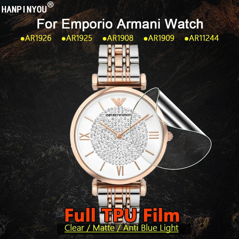 Per Emporio Armani Watch Ar1926 Ar1925 Ar1908 Ar1909 11244 Clear / Matte / Blue Light Soft Tpu Pellicola Proteggi Schermo-Non Vetro