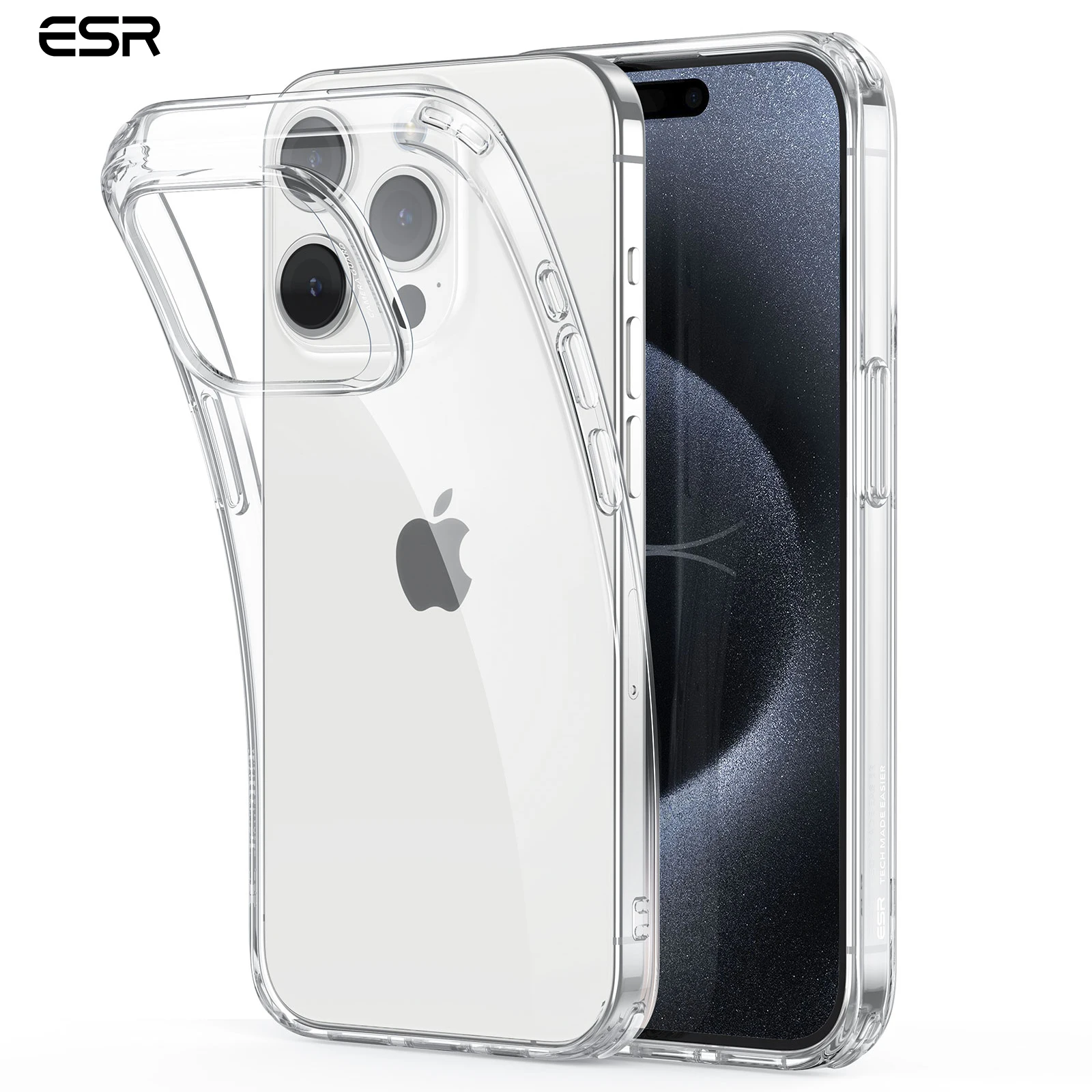 Esr Per Iphone 15 Pro Max Custodia Cover Posteriore Trasparente Per Iphone 15 Pro Custodia Trasparente Per Iphone 15 / 15 Plus Zero Clear Case
