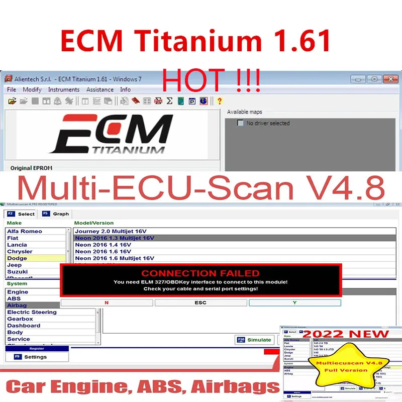 Nuovo Ecm Titan 1.61 Con 26000.Driver Ecm 18259.