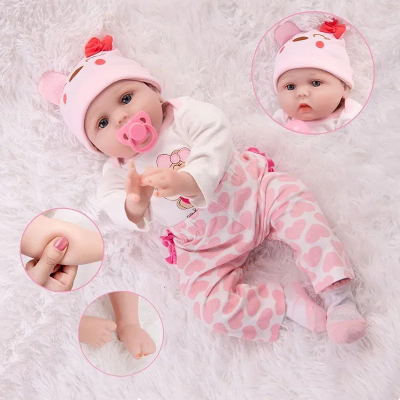 Morbido Vinile Silicone Reborn Baby Dolls Realistici Realistici Bambole Bambino Bambini Playmate Doll Soft Real Touch Giocattoli Regalo Per Bambini