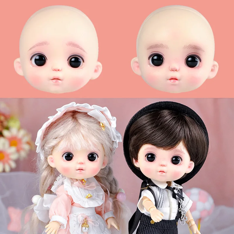 Ymy Milky White Head Ob11 Cute 1/12Bjd Makeup Doll Head Joint Doll Head Diy Boy Girl Baby Doll Testa Di Ricambio