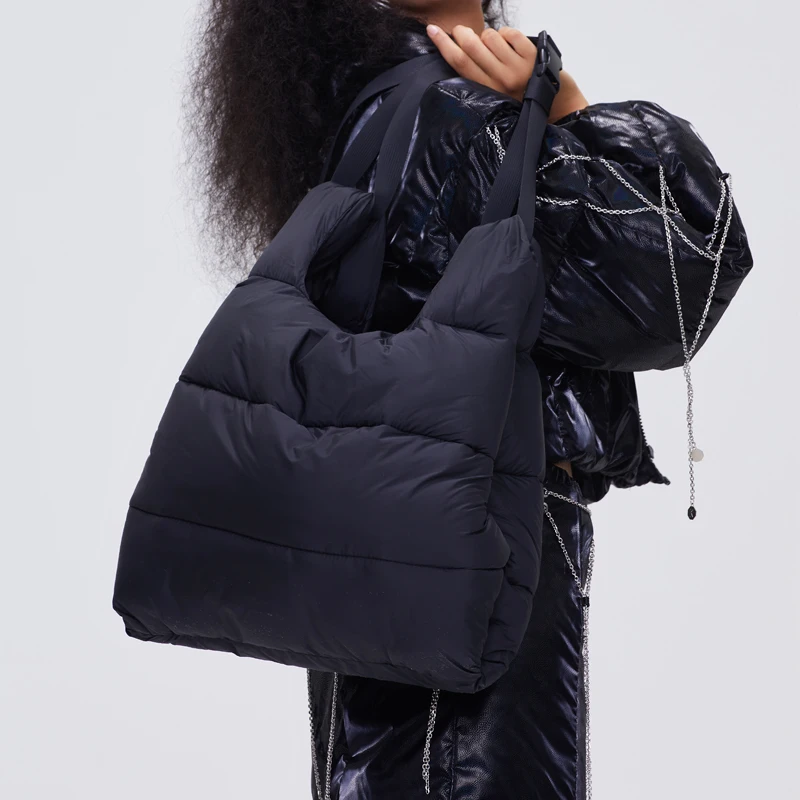 Fashion Vest Design Borse A Tracolla Imbottite Designer Borse Da Donna Trapuntate Nylon Down Cotton Crossbody Bag Large Puffy Purse 2023