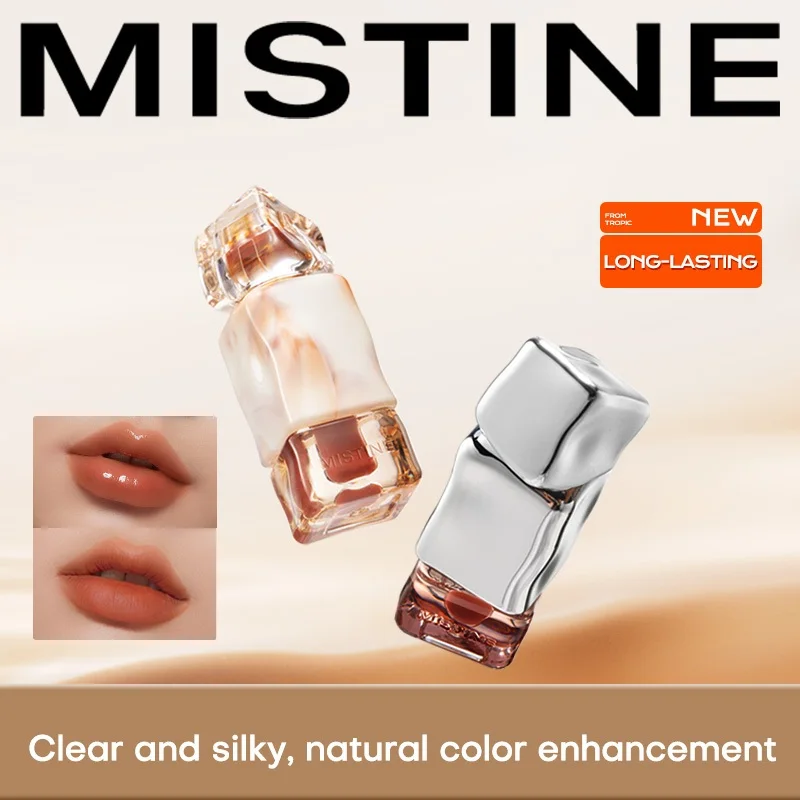 Mistine Latte Lip Glaze Juicy Lip Cream Due Texture Doppio Effetto Rossetto Acquoso Soft Mist Lip Mud Makeup Cosmetics