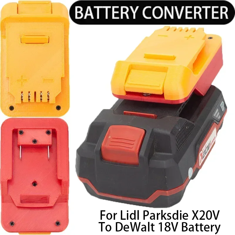 Adattatore Per Lidl Parkside X20V A Dewalt Adattatore Per Batteria Agli Ioni Di Litio/Nichel 18/20V Compatibile Con Dewalt Tools Cordless Drill Series