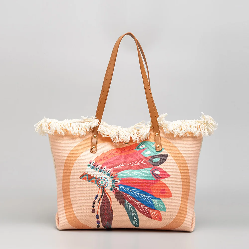 Tote Bags For Women Canvas Beach Borse Firmate Di Lusso Borsa Da Viaggio Con Lettera Di Saint Barth Borsa Di Tela Di Grande Capacità