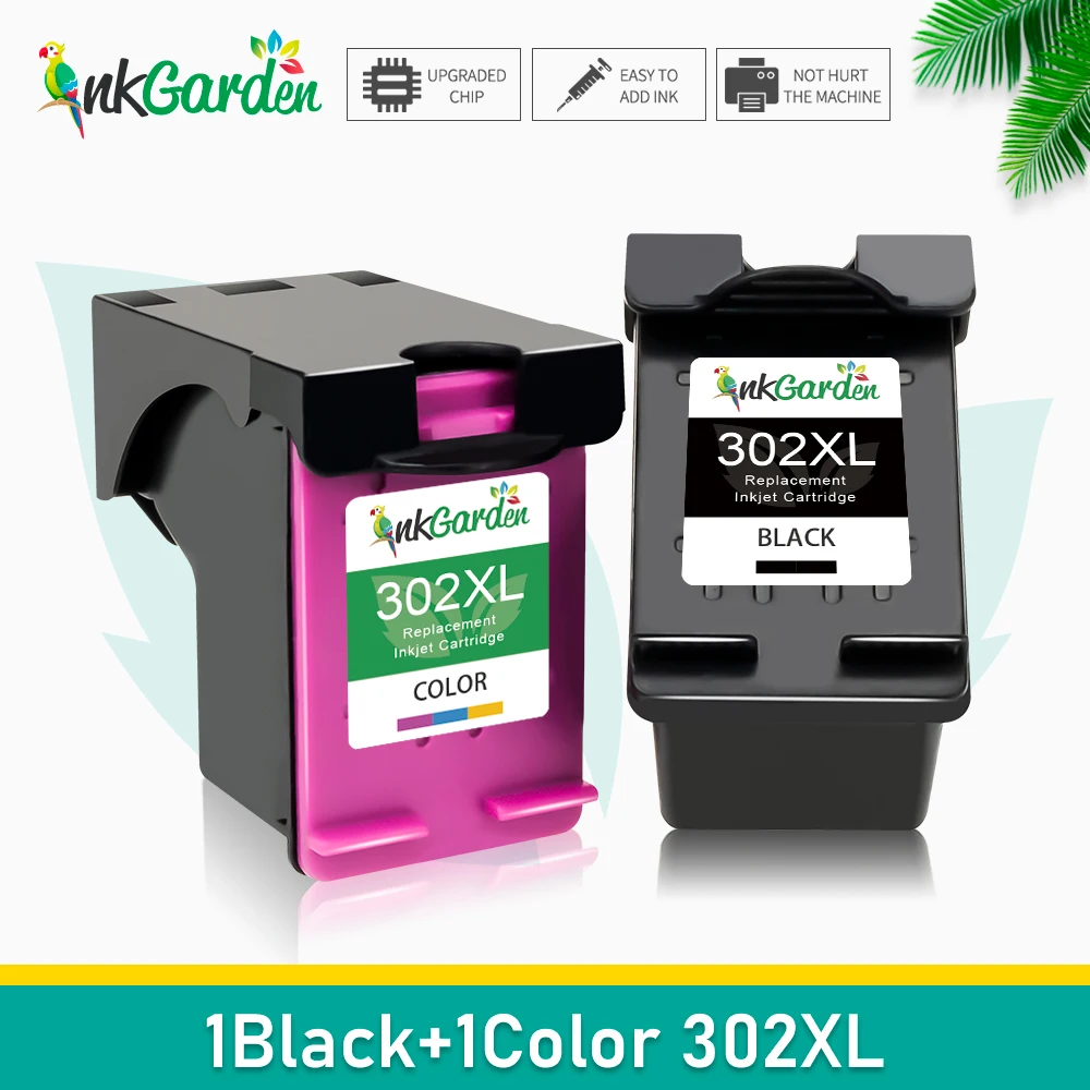 Cartuccia D'Inchiostro Inkgarden 302 Xl Per Hp 302 Per Hp 302 Xl Rigenerata Per Hp Envy 4511 4512 4513 4516 4520 4521 4522 4523 4524