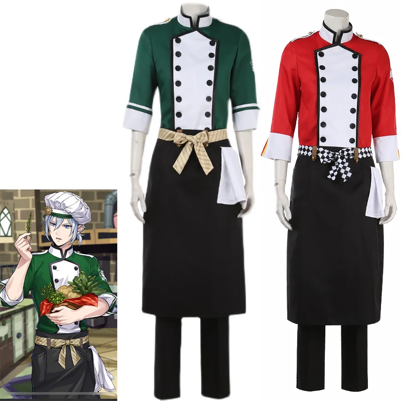 Custom Made Twisted-Wonderland Master Chef Silver Riddle Costume Cosplay Uniforme Abiti Di Halloween Abiti Anime Custom-Tailor Cos