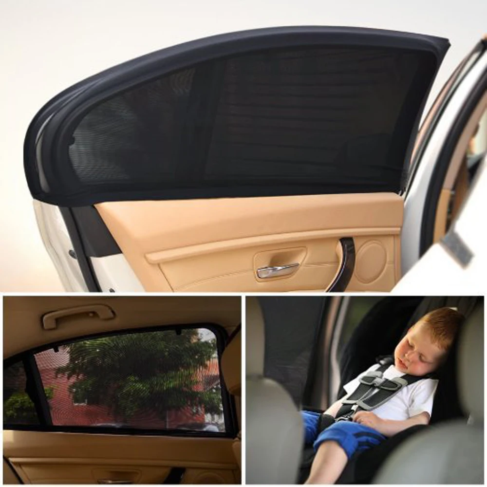 2 Pezzi Finestrino Laterale Anteriore E Posteriore Per Auto Uv Sun Prevenire Sunshine Blocker Cover Shade Mesh Parasole Esterno Automatico Baby Child 
