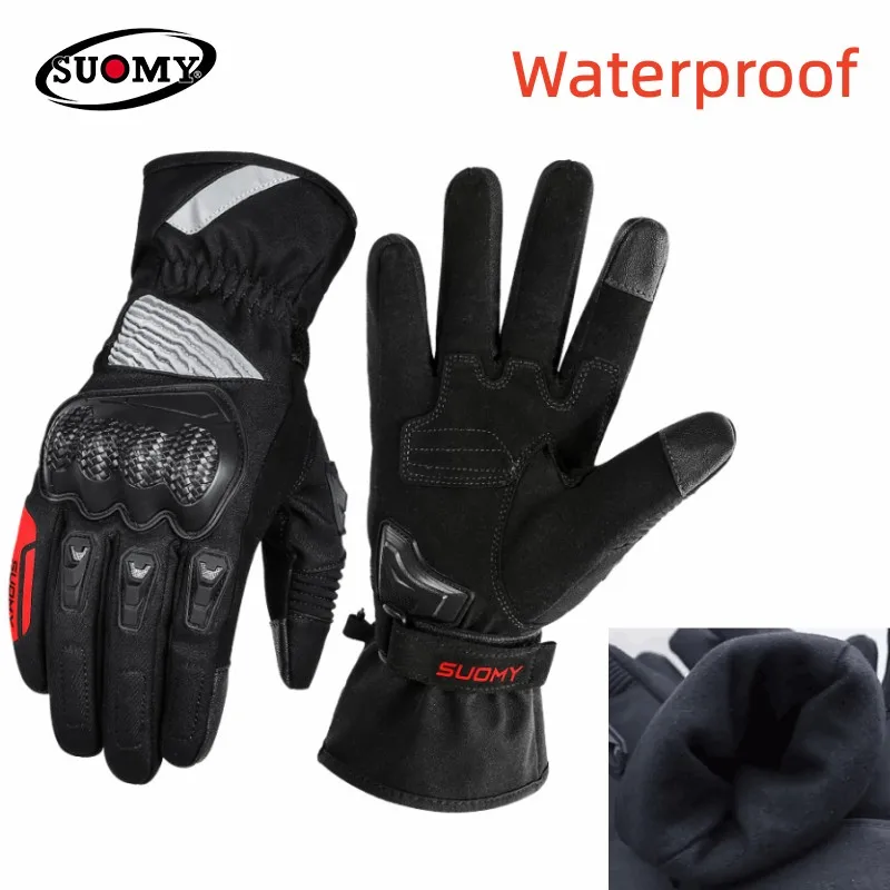 Suomy Wp-06 Guanti Da Moto Guanti Invernali Caldi Guanti Da Moto Touch Screen Guanti Da Moto Gant 100% Impermeabili E Antivento