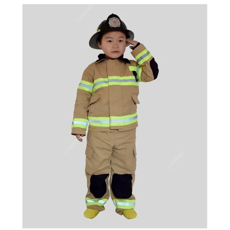 Bambini Di Alta Qualità Pompiere Sam Costumi Cosplay Cotone Lino Fantasia Festa Di Halloween Pompiere Uniforme Ragazzi Gioco Di Ruolo Abbigliamento Da