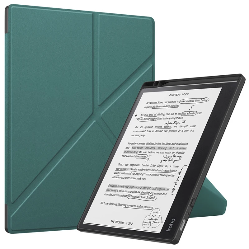 Per Funda Kobo Elipsa 2E Case 10.3 "Multi-Folding Stand Soft Silicon Back Smart Case Per Kobo Elipsa 2E Cover Con Portamatite