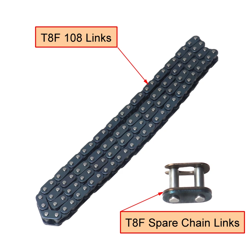 Catena T8F Con Ricambio Master Link Per Mini Dirt Bike Quad Atv 47Cc 49Cc Minimoto Pocket Bikes 88 Maglie 126 Maglie 136 Maglie