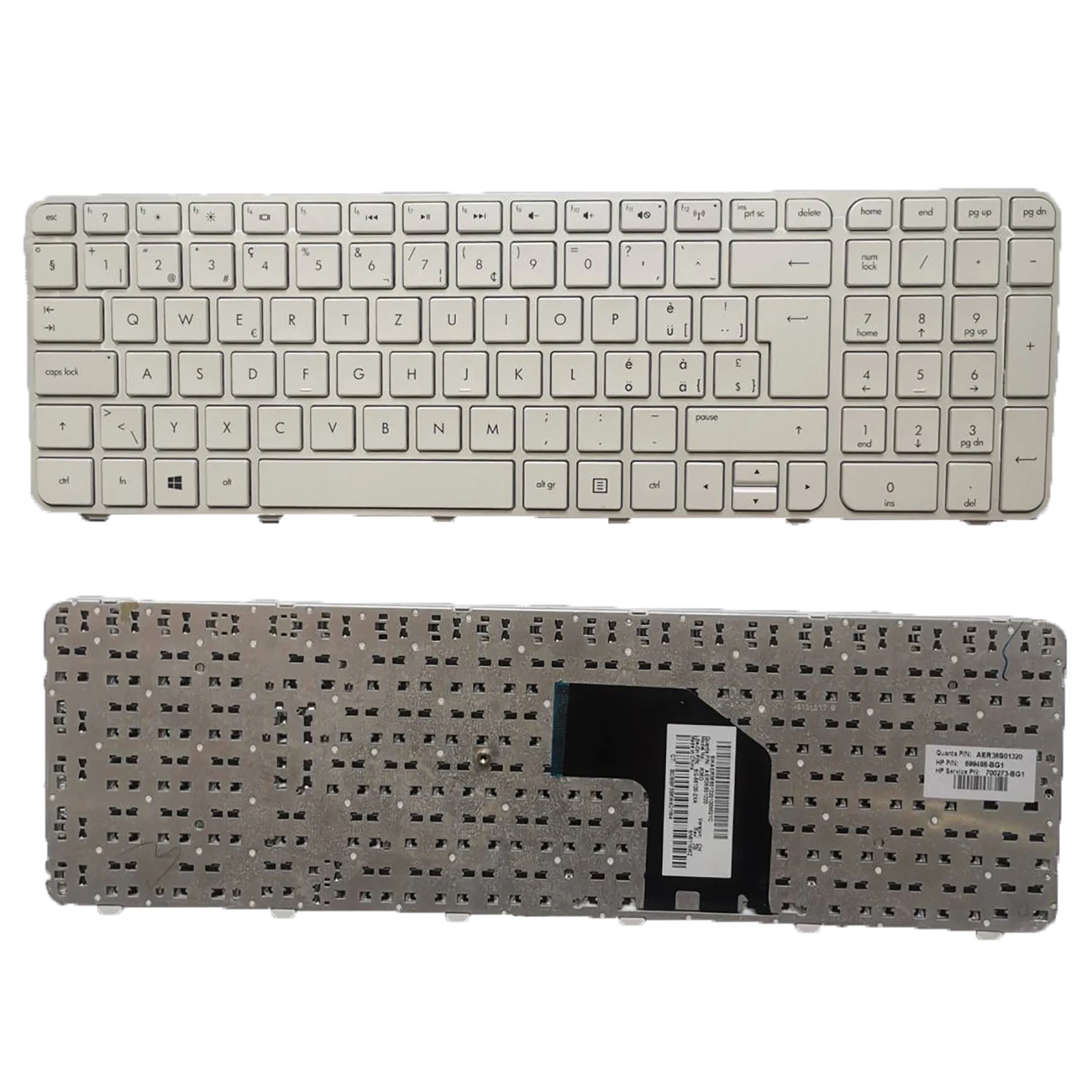 Tastiera Sw Schweiz Per Hp Pavilion G6-2000 G6-2100 Cornice Bianca