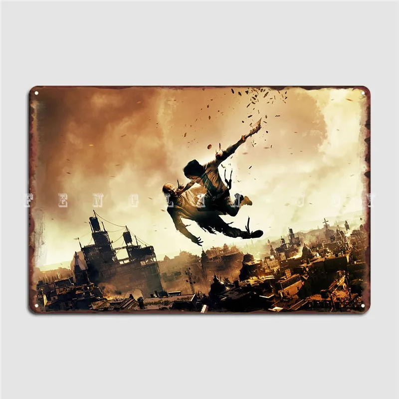 Dying Light 2 The Key Art Metal Platform Poster Wall Plaque Design Cinema Living Room Club Bar Tin Sign Poster