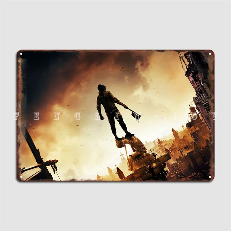 Dying Light 2 The Key Art Targa In Metallo Poster Cave Pub Poster Club Home Vintage Tin Sign Poster