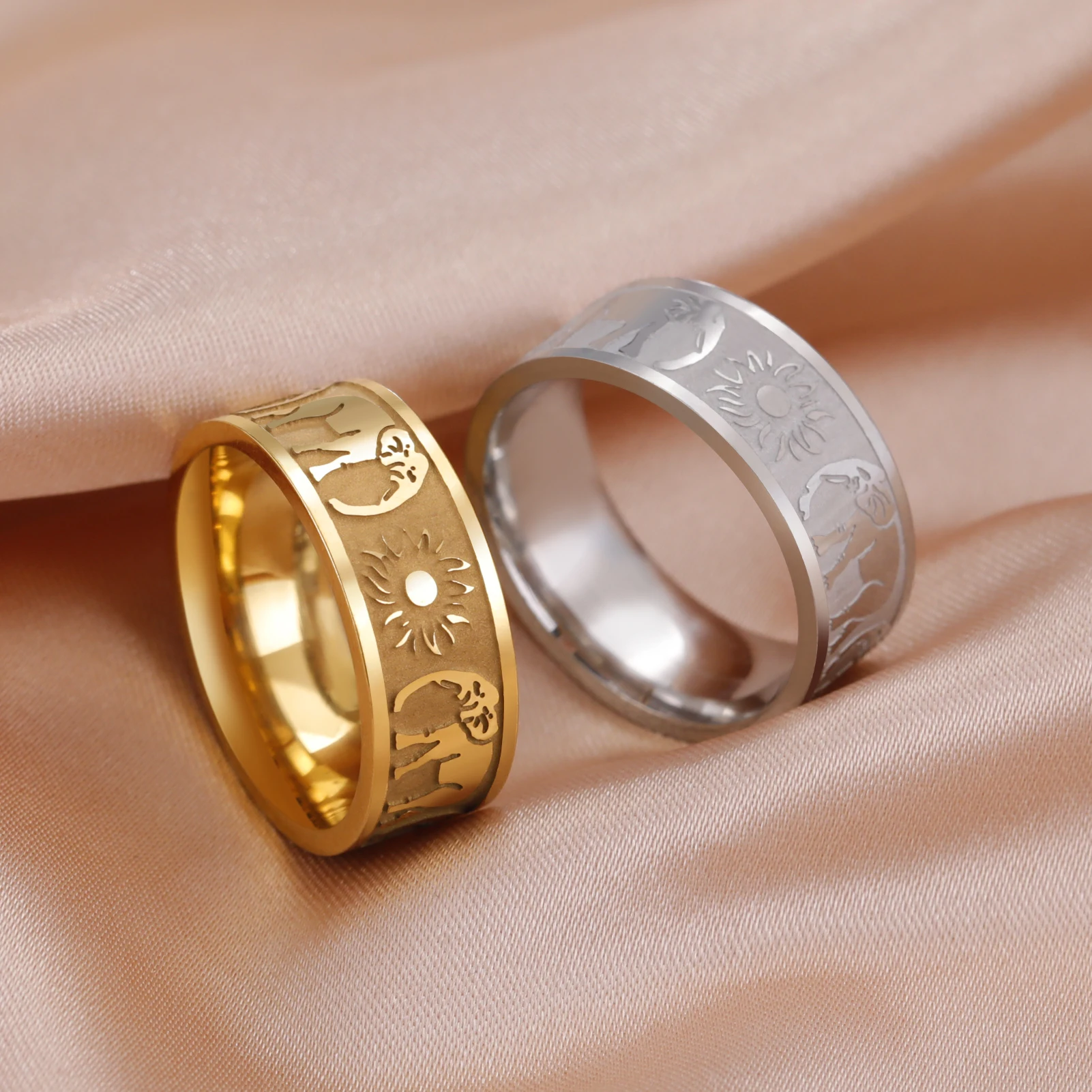 Likgreat Anello Elefante Per Donna Uomo Anelli Da Dito In Acciaio Inossidabile Anelli Da Sole Vinatge Gioielli Animali Regalo Amuleto All'Ingrosso