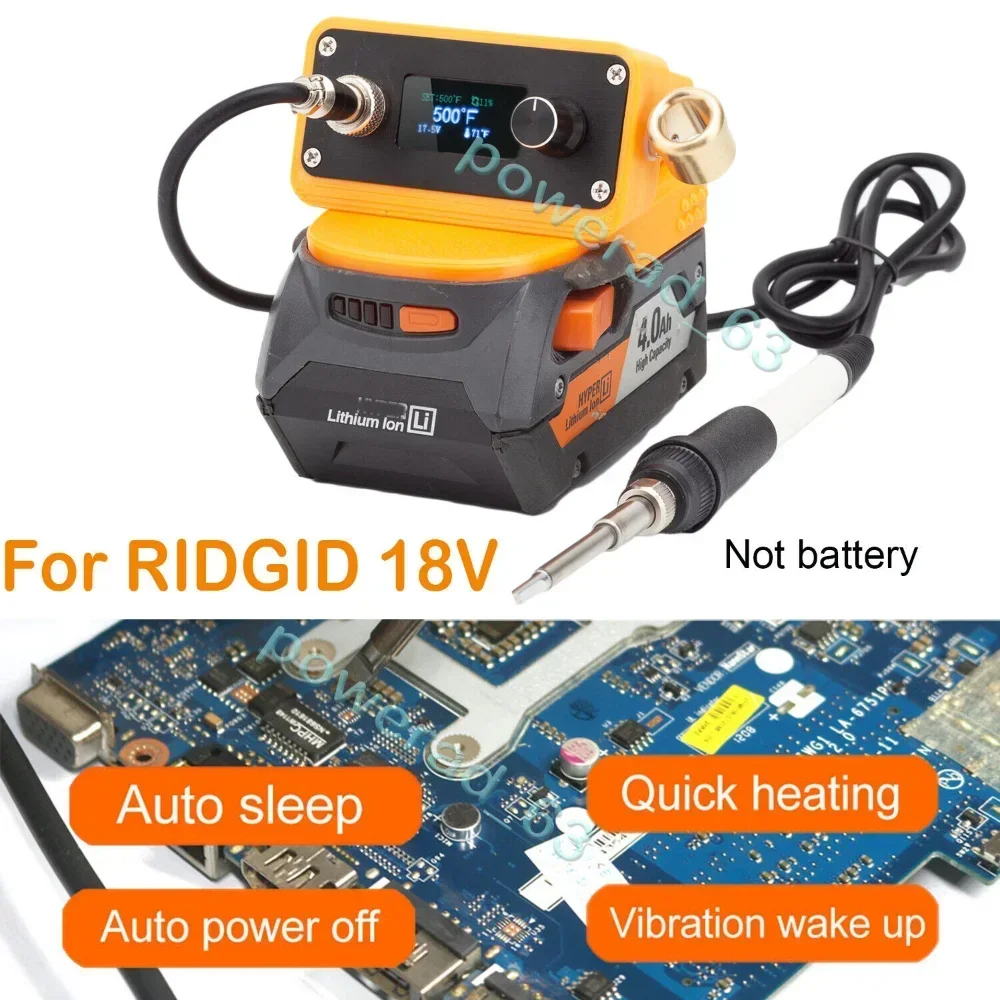 Stazione Di Saldatura Oled Digital T12 Per Batteria Ridgid Aeg 18V Punta Del Saldatore Elettronico (Non Includere La Batteria)
