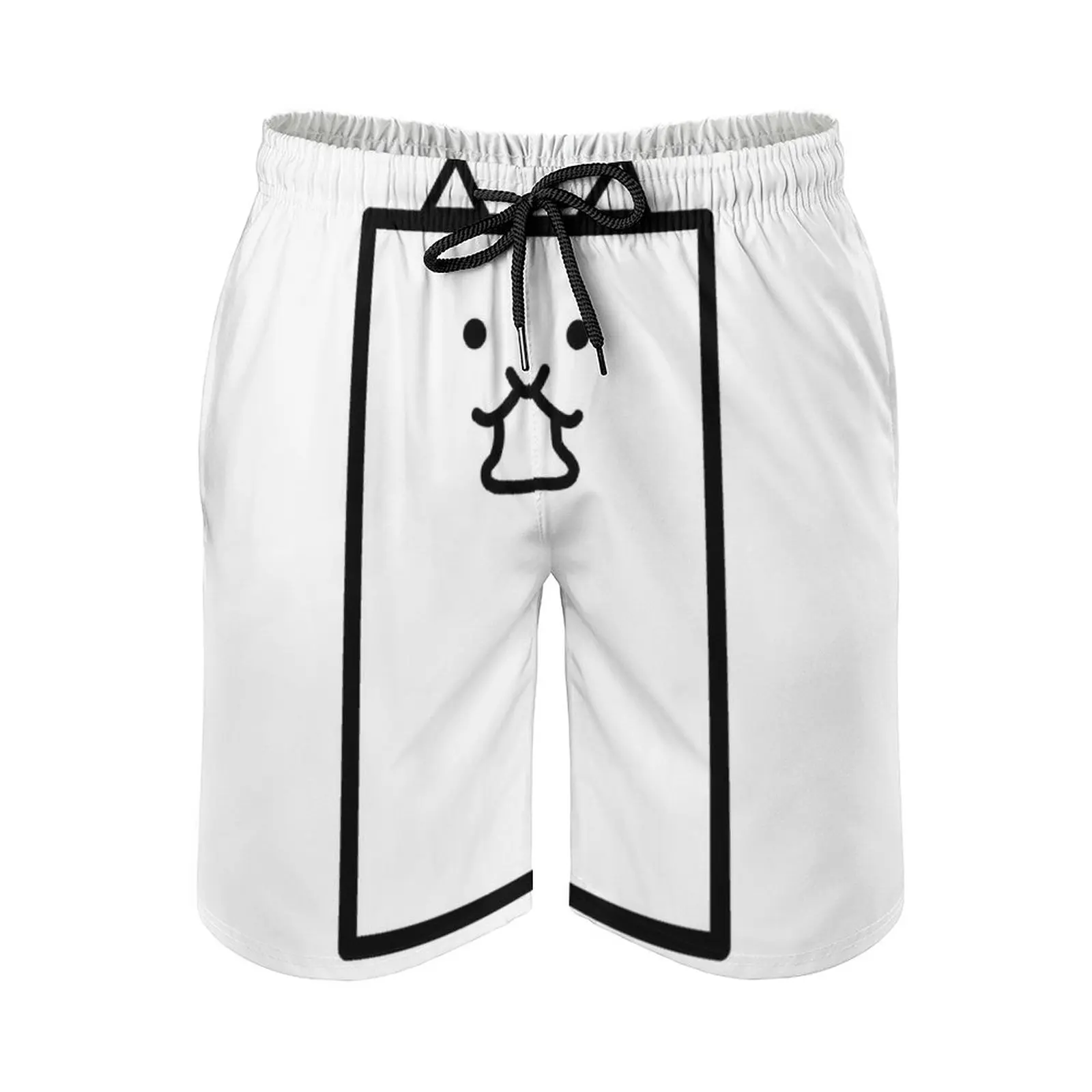 Wall Cat Quick Dry Summer Mens Beach Board Shorts Slip For Man Gym Pants Shorts Cats Battle Cats Simple Cute Lovely Mobile