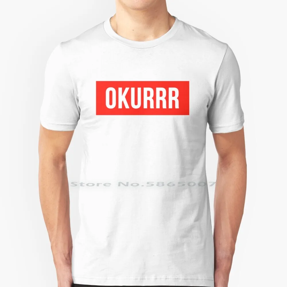 Okurrr Red T Shirt 100% Cotone Okurrr Okrr Cardi B Khloe Kardashian Red Kendall Jenner Kylie Cosmetics Lip Kit Kris Jenner